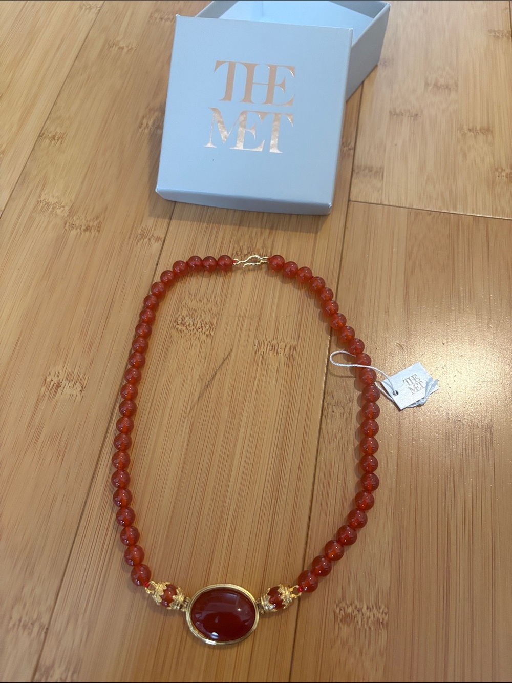 Metropolitan Museum Of Art MMA Carnelian Beaded Necklace